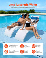 VEVOR Pool Lounge Chairs, Set of 2 Chaise Lounger with Headrest - Photo 5