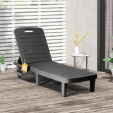 Chaise Lounge Outdoor, Waterproof Resin Lounge Chairs for Outside w/Adjustable 5 Positions All Weather Recliner Chair - Photo 7