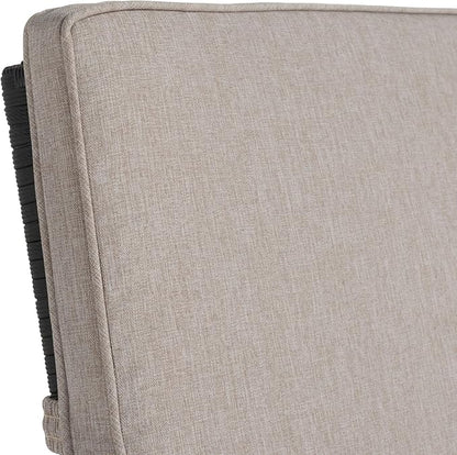 SAFAVIEH Outdoor Collection Cam Black/Light Grey Cushion Adjustable Chaise Lounge