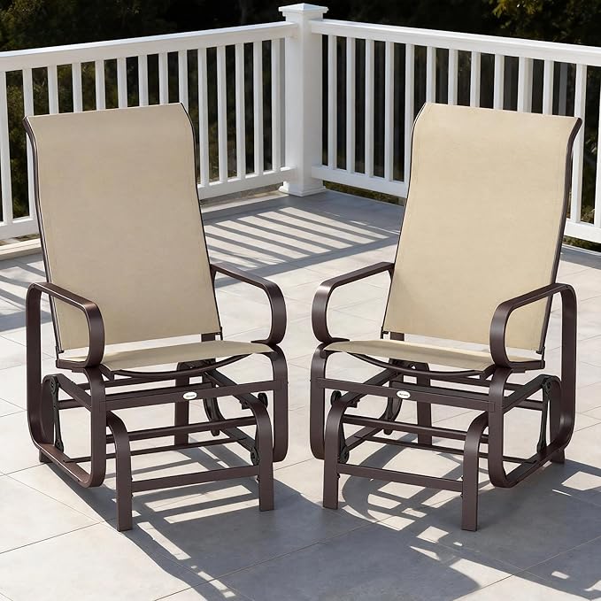 Outsunny Outdoor Glider Chair Set of 2 - Photo 9