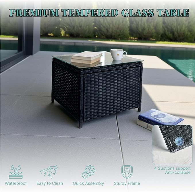 GIANGSUNNY 3 Patio Furniture Set with Storage - Photo 4