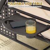 3 Seat Outdoor Porch Patio Swing with Adjustable Canopy& Backrest, Outdoor Swing for Adults - Photo 7