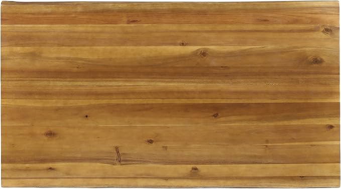 Christopher Knight Home Sanibel Outdoor Acacia Wood Coffee Table, Teak Finish / Rustic Metal,Black and Brown - Photo 4