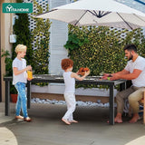 YITAHOME Aluminum Patio Dining Table for 8, 75" Outdoor Dining Table - Photo 5