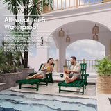THOEOE Patio Chaise Lounge Chair Set of 4, Oversized Lounge Chair Outdoor with 5 Positions, HDPE - Photo 6