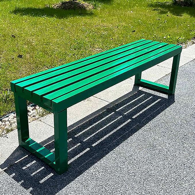Outdoor Metal Garden Bench - Weatherproof Park Bench for Lawn, Patio, and Yard - Supports up to 800 Pounds, 47 Inch Length