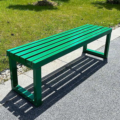 Outdoor Metal Garden Bench - Weatherproof Park Bench for Lawn, Patio, and Yard - Supports up to 800 Pounds, 47 Inch Length