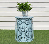 HFHOME Set of 3 Metal Outdoor Side Table, Nesting Round Coffee Table for Indoor Outdoor - Photo 5