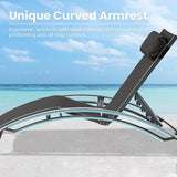 Domi Lounge Chair Set of 2, Aluminum Lounge Chairs for Outside with 5 Adjustable Positions - Photo 7