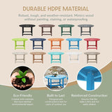 WestinTrends Malibu Low Outdoor HDPE Round Patio Coffee Table, Pacific Blue - Photo 5