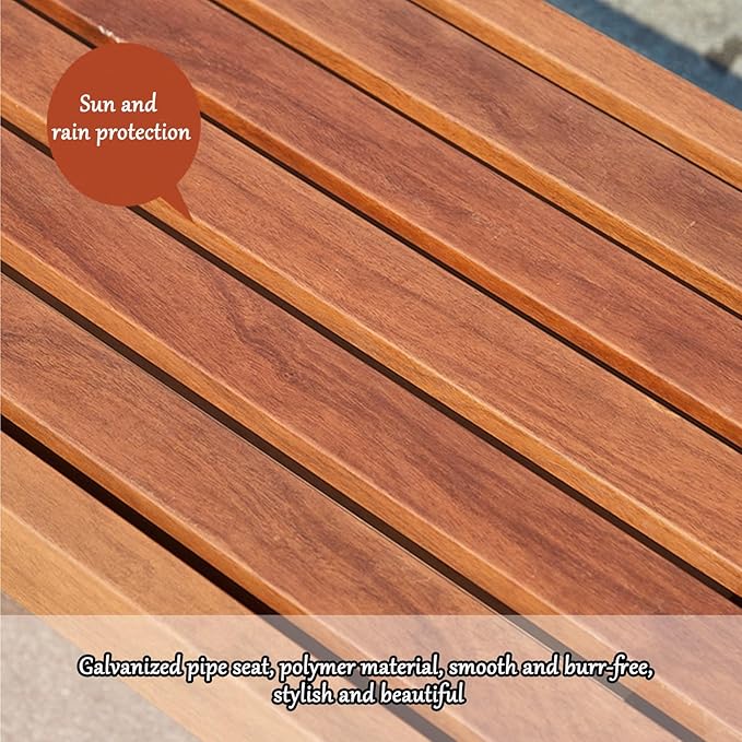 2-Person Metal Steel Benches Metal Garden Bench Outdoor Patio Chair Bench Park Seat Chair for Garden Poolside Front Porch Courtyard Park(B,100cm/39in)