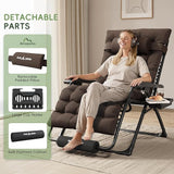 Amopatio Oversized Zero Gravity Chair, 29''W Reclining Camping Lounge Chair Upgraded Lock and Footrest - Photo 5