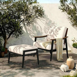 NATURAL EXPRESSIONS Patio Sofa Outdoor Furniture Metal Chair with Wicker Backrest & 6 Inches Cushion for Front, Porch - Photo 1