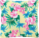 BrylaneHome 16" Square Toss Pillow - Patio & Outdoor - Patio & Outdoor - Water, Stain & Fade Resistant - Banana Island - Photo 1