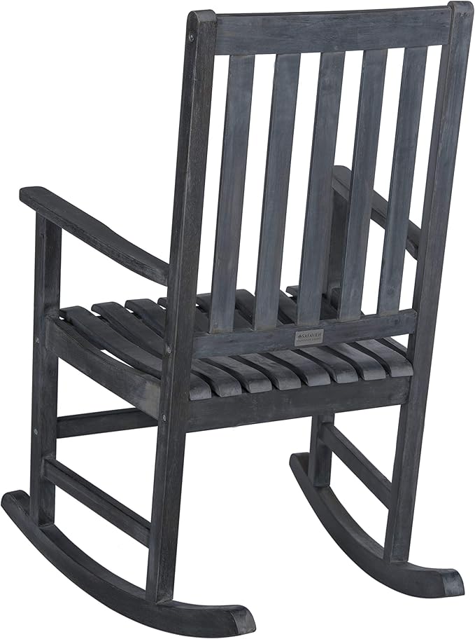 SAFAVIEH Outdoor Collection Barstow Teak Rocking Chair
