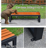 Outdoor Bench, Metal Park Bench Cast Iron Outdoor Benches Front Porch Outdoor Furniture for Patio, Garden Bench, Park - Photo 5