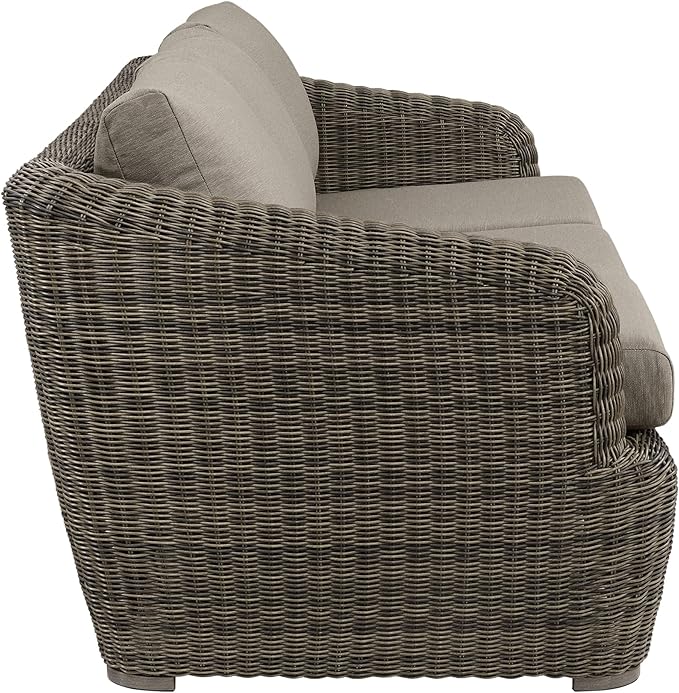 CHITA 4 Pieces Patio Wicker Furniture Set, Outdoor Rattan Bistro Set with Removable Thickened Cushions, Fully Assembled
