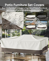 10-Piece Patio Furniture Set-Patio Rocking Chairs Set of 4 Outdoor Rattan Sofa Sets with Coffee Table Outdoor Patio - Photo 4