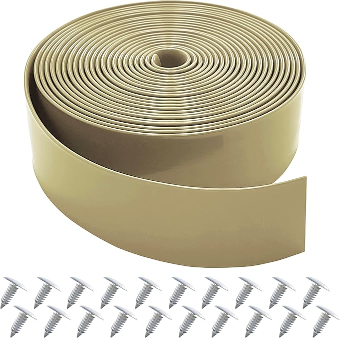 Vinyl Straps for Patio Chair Repair Kit 2'' Wide 20 Ft Long Replacement Straps + 20 Free Rivets for Outdoor Lawn Furniture Chaise Lounge Repair (Driftwood)