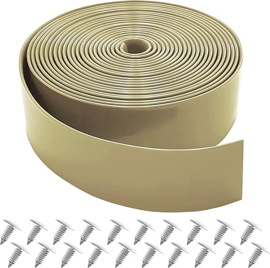 Vinyl Straps for Patio Chair Repair Kit 2'' Wide 20 Ft Long Replacement Straps + 20 Free Rivets for Outdoor Lawn Furniture Chaise Lounge Repair (Driftwood)