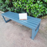 Outdoor Bench Weatherproof Garden Bench Metal Outdoor Seating All Weather Park Bench Outside Bench - Photo 1