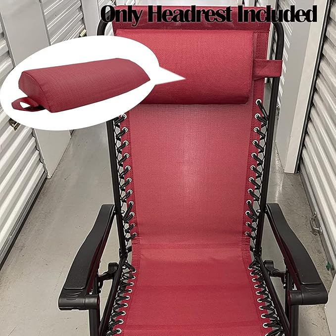 Zero Gravity Chair Set of 2 Replacement Pillow Headrest with Elastic Band - Photo 2