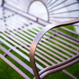 XBrand 44.5" L Iron Sun-Patterned Seat for Two Indoor/Outdoor Rocking Glider Bench, Durable Patio Glider Bench, Brown - Photo 8