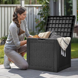YITAHOME 32 Gallon Outdoor Storage Box, Water Resistant Resin Deck Box - Photo 2