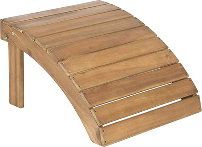 Safavieh Patio Collection Hampton Adirondack Acacia Wood Ottoman