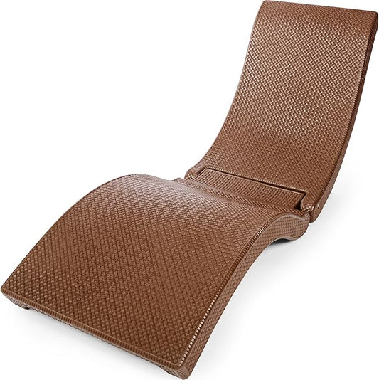 Pool Mate Luxury Swimming Pool Patio Chaise Lounge Chair, Brown