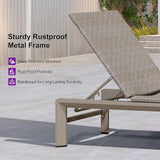 PURPLE LEAF Patio Chaise Lounge Rattan Chair Set of 2 Outdoor Pool Adjustable Recliner Wicker Chairs for Outside Woven - Photo 7