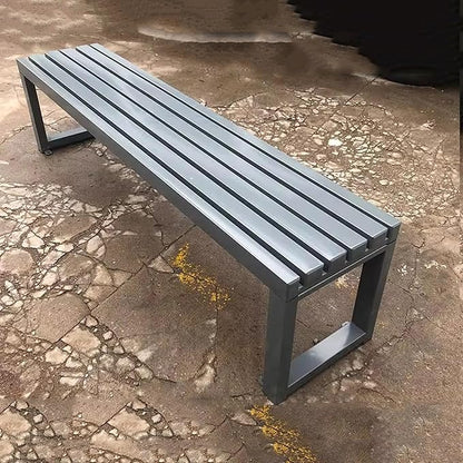 Outdoor Park Bench, Garden Patio Metal Bench 31in-79in, Weatherproof, Load Capacity 880lbs, for Park Yard Front Porch Path Yard Lawn Decor Deck Furniture(Gray,200cm/79in)