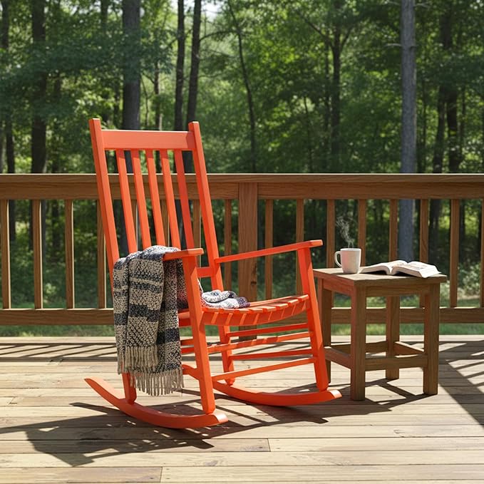 Shine Company Vermont Porch Rocker – Tuscan Orange