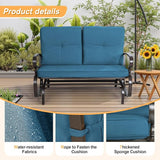 Incbruce Outdoor Glider Rocking Chair Patio Glider Bench for 2 Person - Photo 4