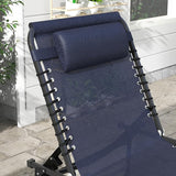 Outsunny Folding Chaise Lounge Chair Set of 2, Patio Sun Tanning Chair - Photo 8