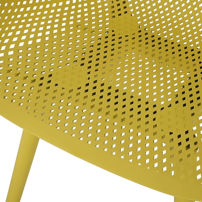 Christopher Knight Home Davina Outdoor Dining Chair (Set of 2), Yellow