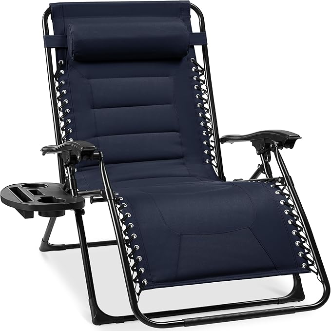 Best Choice Products Oversized Padded Zero Gravity Chair, Folding Outdoor Patio Recliner - Photo 1