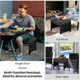 Yaheetech Wicker Ottomans, Set of 2 Footrest with Removable Cushion - Photo 7