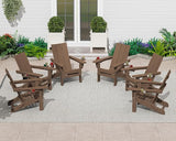 SERWALL Modern Adirondack Chair, Folding Adirondack Chair with Cup Holders - Photo 10