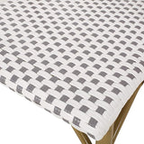 Christopher Knight Home Philomena Outdoor French Bistro Chair (Set of 4), Gray + White + Bamboo Print Finish - Photo 5