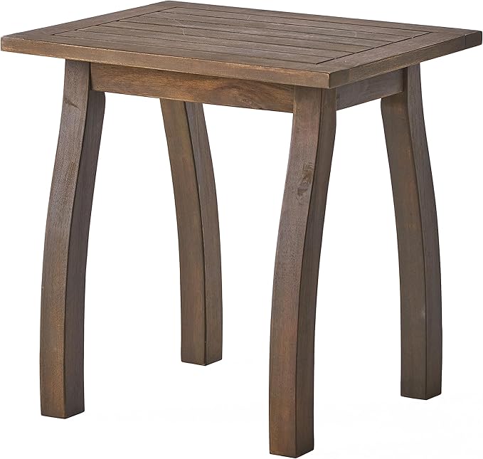 Christopher Knight Home Sadie Outdoor Acacia Wood Accent Table, Gray Finish