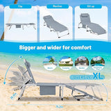 3-in-1 Oversized Sun Tanning Chair with Mat & Face Hole - Photo 3
