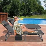 DoCred Heavy Duty Chaise Lounge Chair, Adjustable 5-Position Folding Chaise Lounge Chairs for Outside - Photo 9