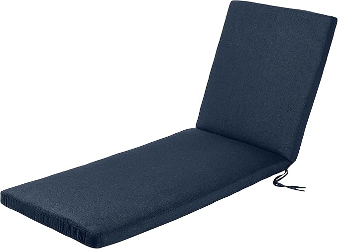 Sunbrella Chaise Lounge Chair ,Outdoor Furniture for Patio, Weather Resistant & Quality Fabric, Back Rest Lounger & Folding Set, Lawn, Beach & Pool Beds (Indigo, Acrylic, 24"Dx72Wx3H)