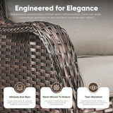 Belord Patio Furniture Set 6 Seats, Oversized Outdoor Sectional Couch, Two 3-Seater Sofas with Coffee Table - Photo 5