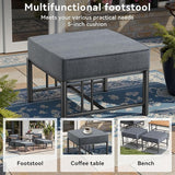 Patio Furniture Set of 7,with 6-inch Thick Cushion Outdoor Furniture Set,Patio Chair Set with Sofa,Wood Grain - Photo 8