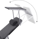 SONGMICS Sun Lounger, Patio Chaise Lounge Chair, Folding, with Canopy, Cushion, 76 x 20.9 x 11.4 Inches, Holds 330 lb - Photo 7