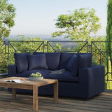 Modway EEI-5576-NAV Commix Overstuffed Outdoor Patio Loveseat, Navy - Photo 1