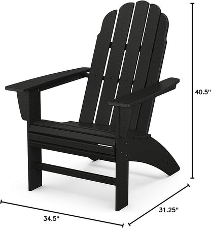 POLYWOOD® Vineyard Curveback Adirondack Chair in Black