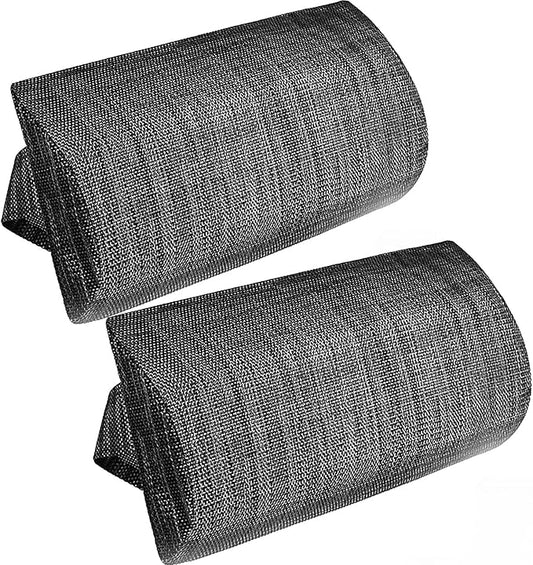 Zero Gravity Chair Set of 2 Replacement Pillow Headrest with Elastic Band, Universal Soft Removable Padded Cushion Head Pillow for Zero Gravity Lounge Chair, Folding Patio Lawn Recliner Chair, Grey